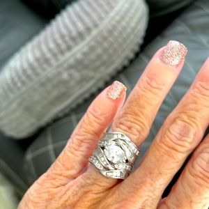 Sterling silver/rhodium ring by designer Jose Hess